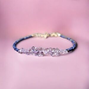 14k Yellow Gold Sapphire Bracelet- Adjustable Length with Rare Violet Sapphires